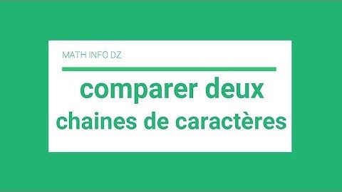 langage C : chaine de caractères - comparaison avec strcmp (darija)