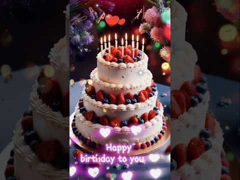 Happy birthday to you song 💖 Strawberry heart #happybirthday #birthdaycake #birthdaysong #생일