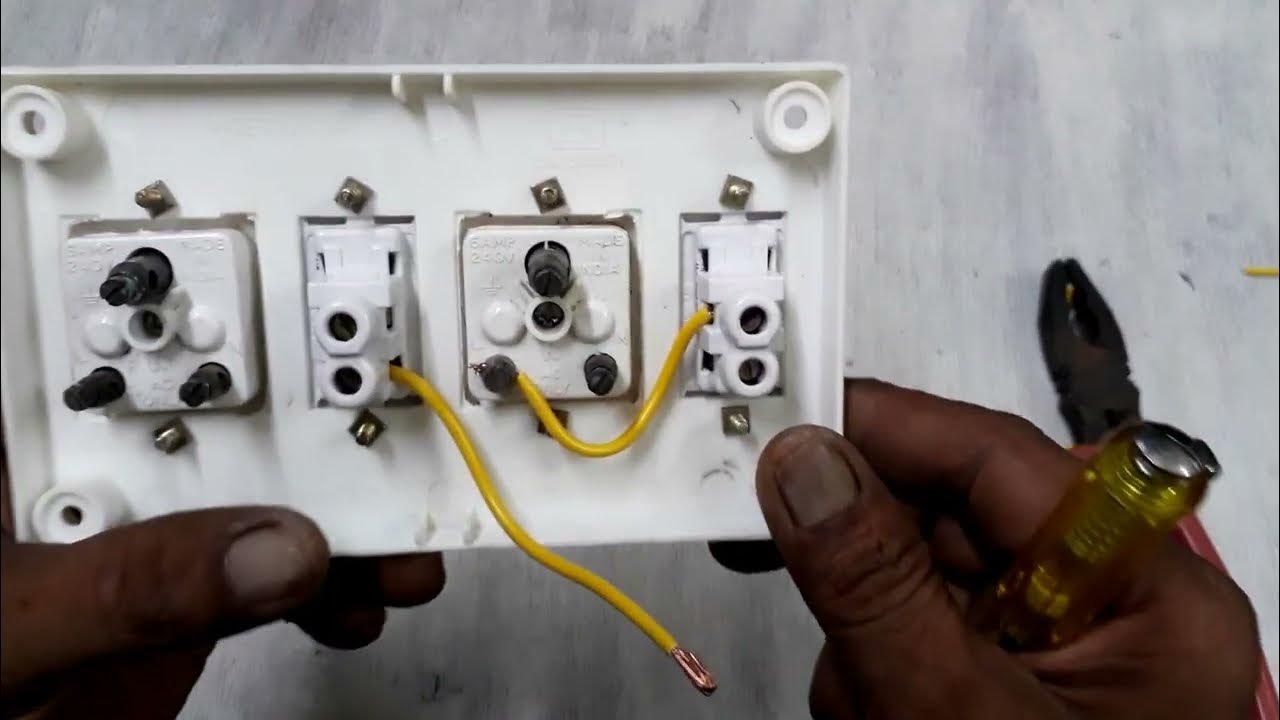 How to connect two switch two socket #electrical #tutorial #