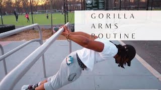 Getting a wider back + bigger arms (GoriLLa Arms) routine