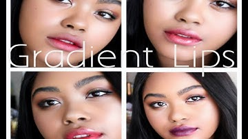Black Girl Tries Korean Gradient Lip Trend 4 WAYS 립 그라데이션 하는 방법 | KennieJD