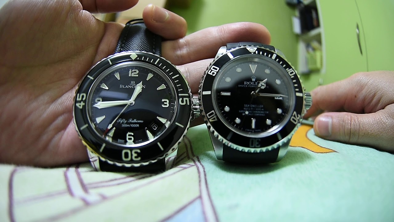 blancpain bathyscaphe vs rolex submariner