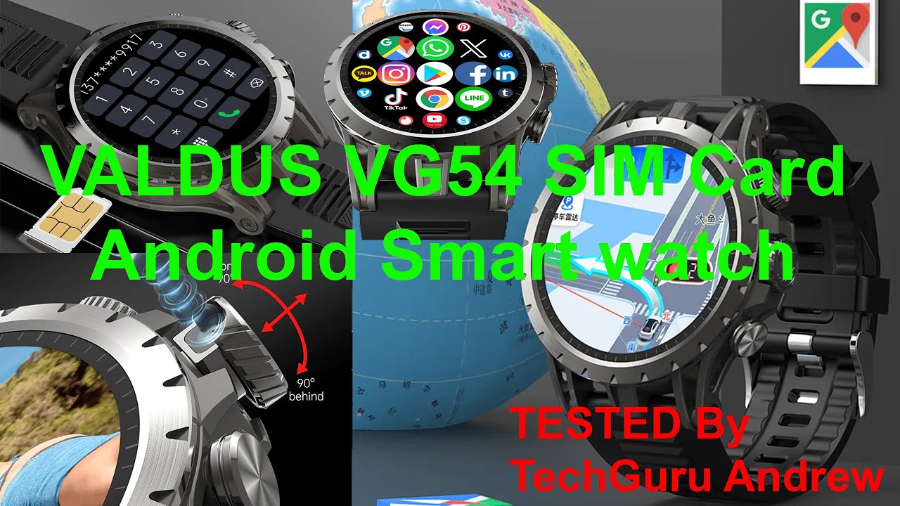 VALDUS VG54 4G SIM Card LTE Android OS Smart watch - YouTube