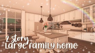 2 story large family home (with pool) ♡ | bloxburg speedbuild | luminto