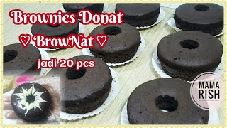 Resep brownies donat kukus coklat lembut - ide jualan brownat ( jadi 20 pcs )