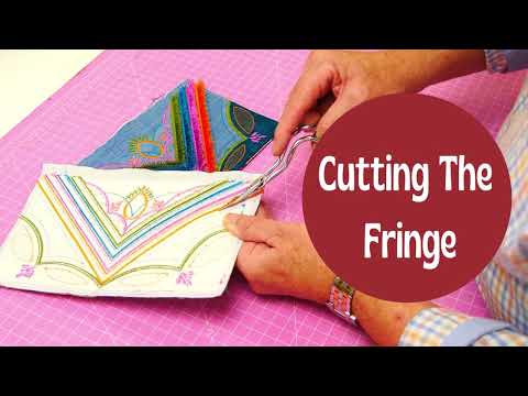 How to cut fringing 'in the hoop - Sweet Pea's Fringe Backpack