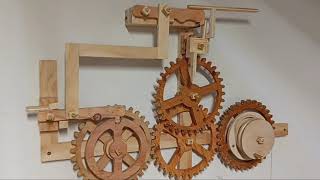 Wooden Clockwork Mechanism (Experiment)