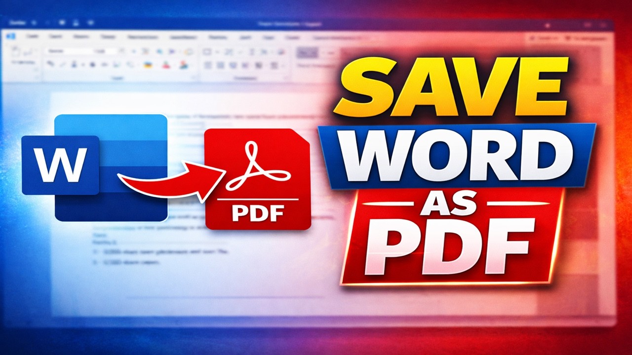 How to Save a Word Document as a PDF (Fast & Easy!) - YouTube