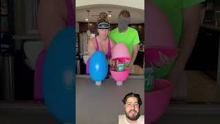 GIANT Surprise Eggs Challenge Win STOLEN $100 BLINDFOLDED