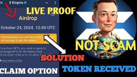 X empire token not received problem | Unfortunately Solved solution Claim token | x empire airdrop