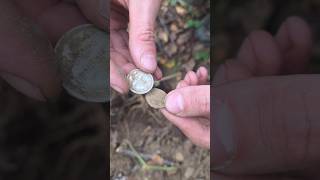 Залипуха серебряных монет #metaldetecting #находкисметаллоискателем #серебро #коп