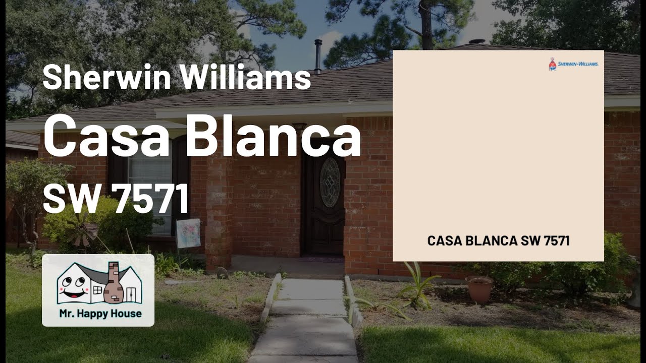 Paint Color Review: Sherwin Williams Casa Blanca SW 7571 on Exterior of Home | Mr. Happy House