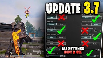 New Update 3.7 Best Settings & Sensitivity to Improve Headshots and Hip-Fire ✅❌ | PUBG MOBILE / BGMI