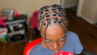 Box Braids for men/boys with short hair - cut, shampoo, condition, style & length check - screenshot 5