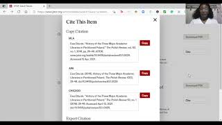 How to use JSTOR