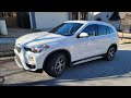 White 2018 BMW X1 Vehicle Inspection Launch X431 OBD scan Battery Test under vehicle inspection