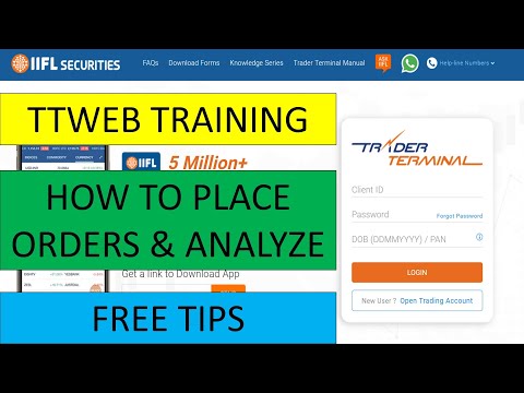 How to use IIFL Trading Platform | TTWEB Platform Training in Tamil | Free Tips from Experts