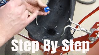 How to patch a tire the proper way using a patch plug to fix/repair a tire