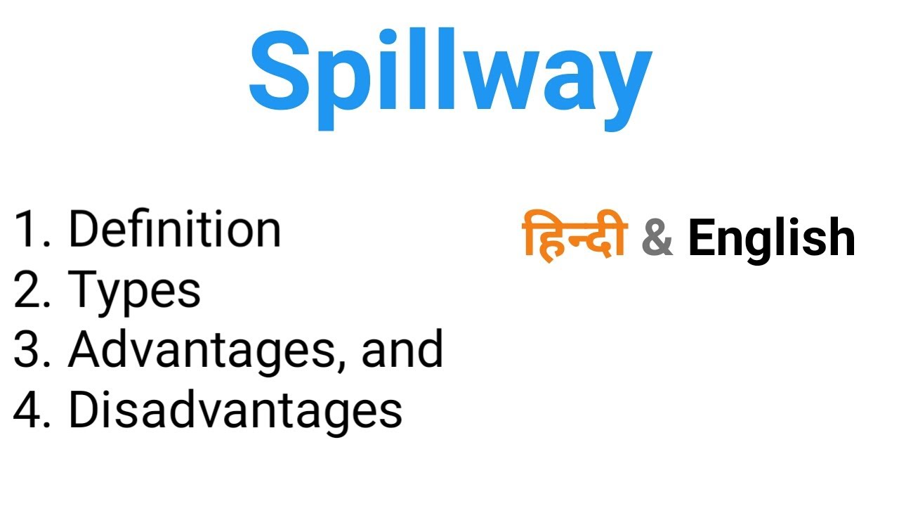 Spillway Spillway dam spillway lecture in hindi