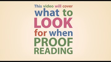 University of Sheffield - What to look for when proofreading