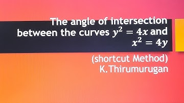 The angle between two curves y^2=4x and x^2=4y =?|Shortcut method for IIT JEE Exam
