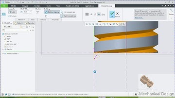 helical sweep - outer thread cutting in creo 6.0.0