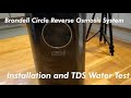 Brondell reverse osmosis water system from costco  installation and tds water test