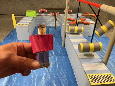 Fun Race 3D против Roblox. Картонная игра. DIY