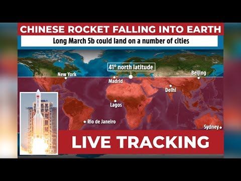 🔴 Live Tracking - China Rocket Long March 5B | CZ-5B R/B Satellite | Real Time Tracker