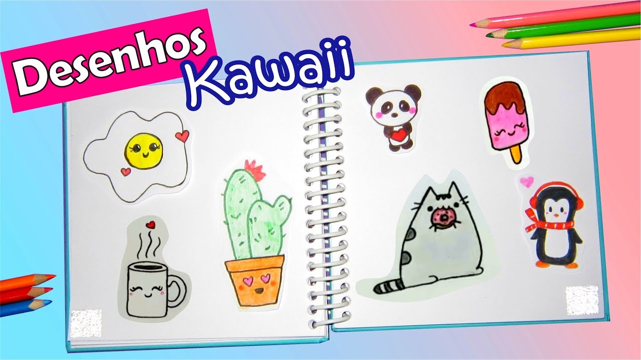 Como desenhar coisas fofas - 7 Desenhos Kawaii 