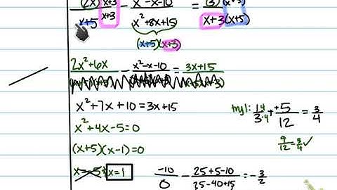 5:5 Solving Rational Equations & Inequalities