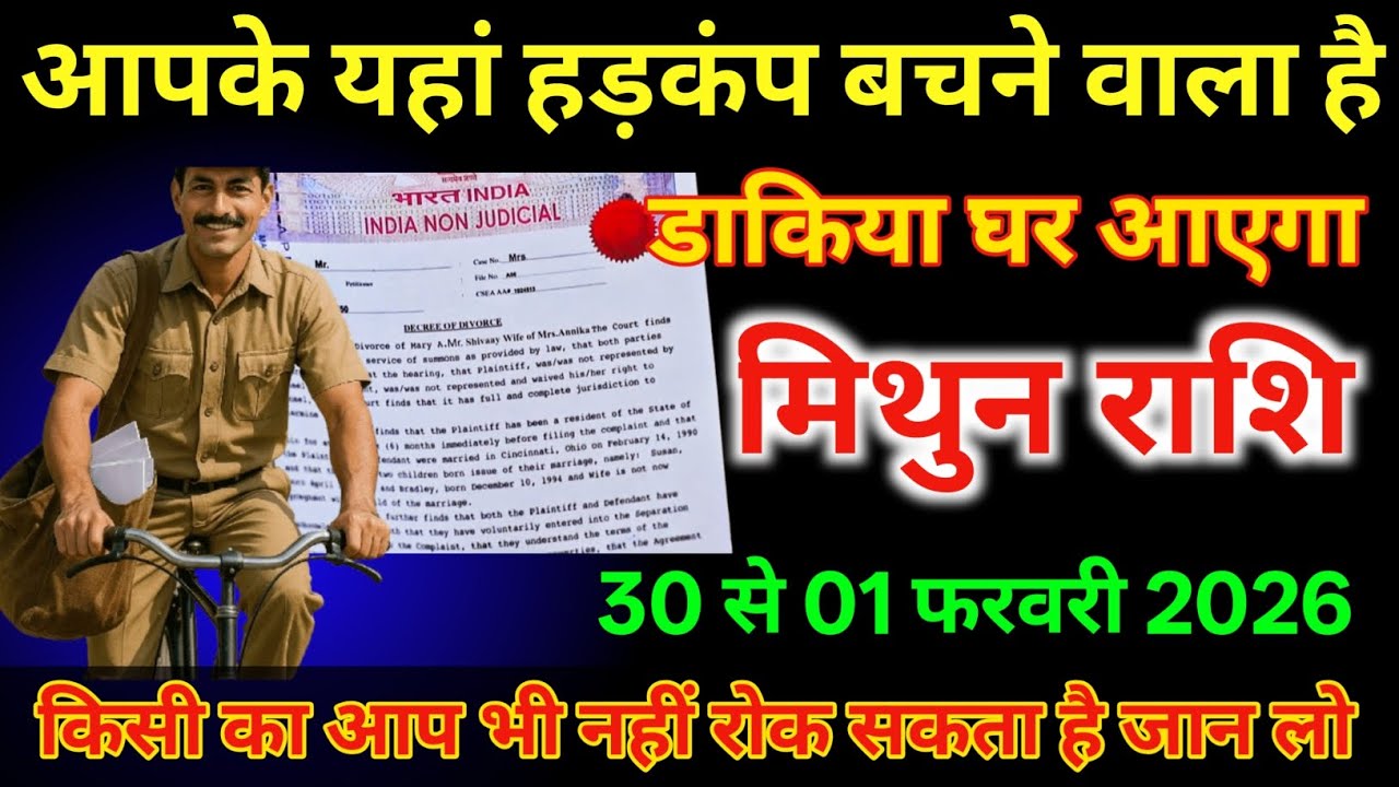 मिथुन राशि 31 से 01 फरवरी आपके यहां हड़कंप मचाने वाला है/#mithunrashi  
