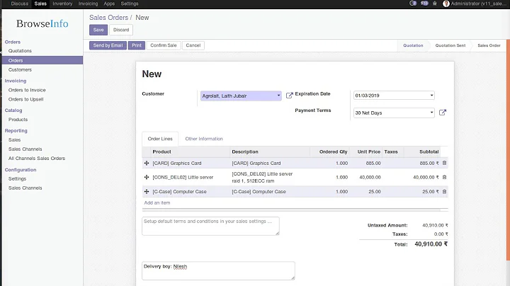 How to add Delivery Order Notes in Sale order | Odoo Apps Feature #odooapp #Saleorder #odoo16