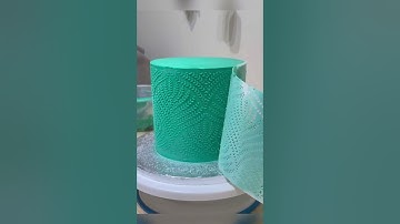 EASY BUTTERCREAM STENCIL PATTERN? STEP BY STEP #buttercream  #stepbystep #shorts