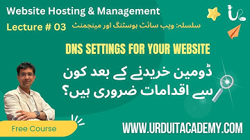 Lecture 3 | Web Hosting & Management Series | DNS Settings for Your Website | Urdu IT Academy