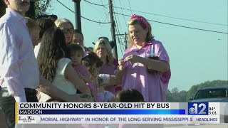 Madison community honors girl who died after being hit by school bus
