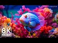8K Aquarium Relaxation – Dive Into The Mesmerizing Underwater Realm, Sea Jellyfish, Coral Reefs