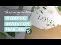 Wedding Invite Timeline in 90 Seconds! // thewinninginvitation.com