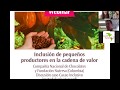 Webinar sobre inclusión de pequeños productores en la cadena de valor