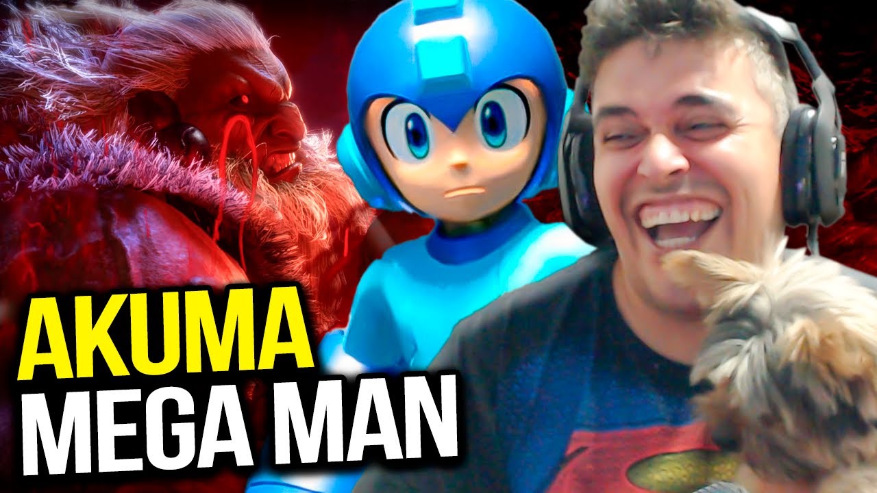 Akuma Revelado no Street Fighter 6 e Mega Man do Trololó