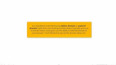 What are parked and addon domains? What about subdomains? - Web Hosting Tutorial