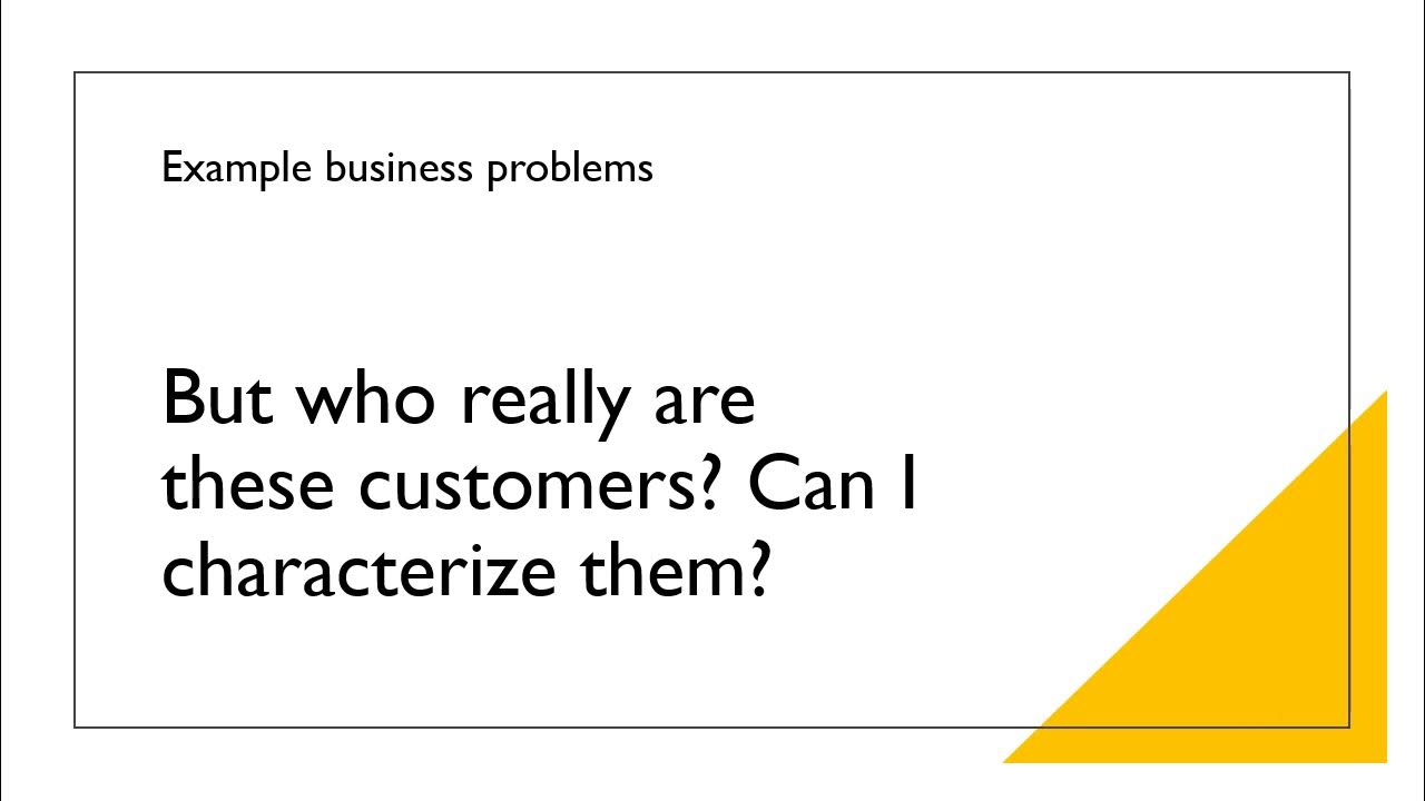 Exploring Data Science - Example Business Problems - YouTube