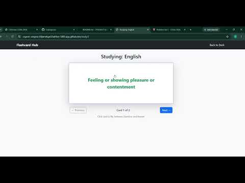 Flashcard Hub - CS50 Final Project