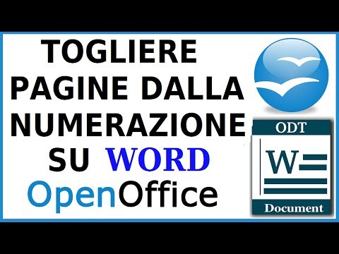 come togliere pagine dalla numerazione su word openoffice writer