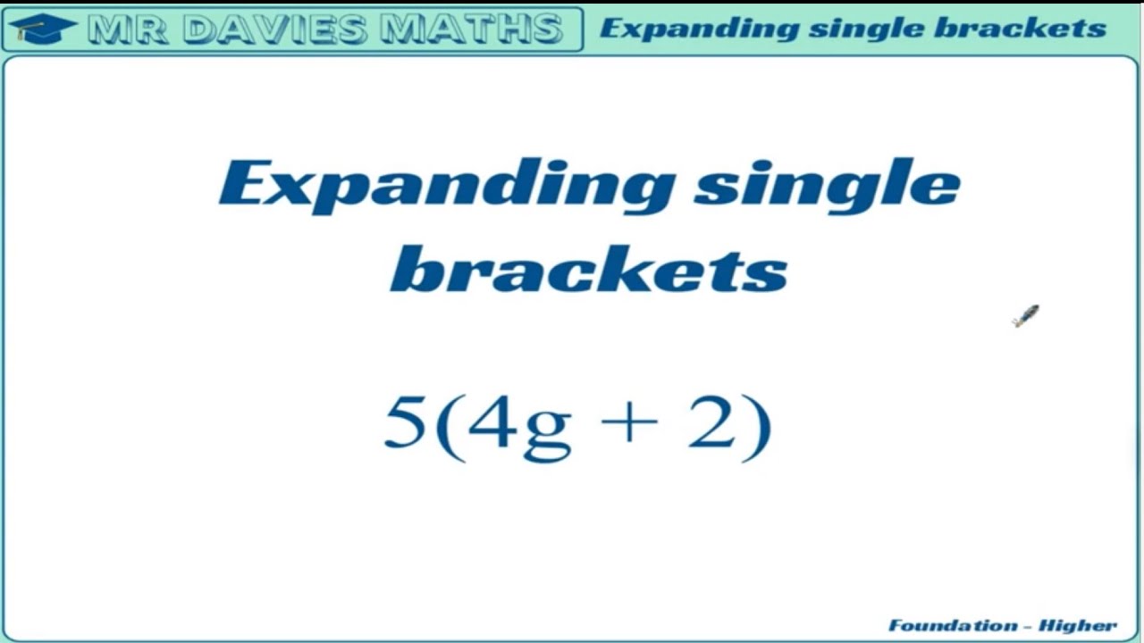 Expanding Single Brackets GCSE Maths Tutorial Lesson YouTube