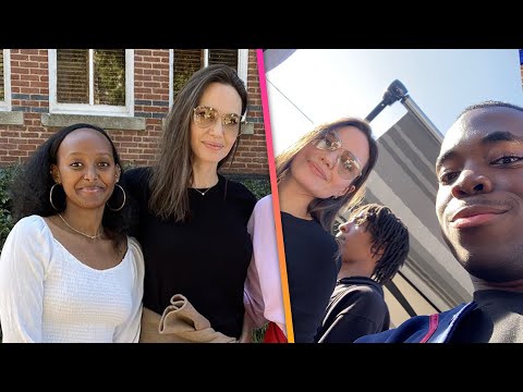 Angelina jolie attends spelman college homecoming with daughter zahara