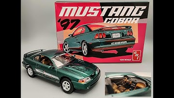 1997 Ford Mustang Cobra 4.6 V8 1/25 Scale Model Kit Build How To Assemble Paint Interior Decal