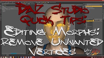 DAZ Studio: Fixing/Editing Morphs - How to Remove Unwanted Vertices From Morphs