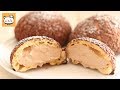 チョコレートのクッキーシュー クリームたっぷりサクサク♡Chocolate Cream Puffs：Choux Craquelin｜HidaMari Cooking