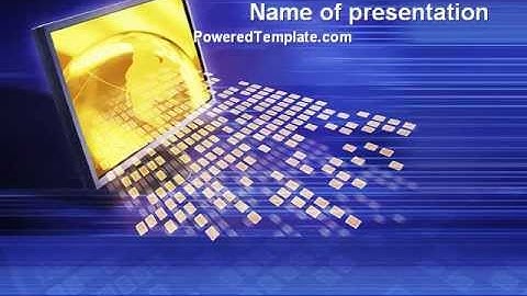 Globe Net PowerPoint Template by PoweredTemplate.com